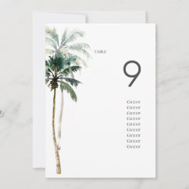 ArtsApp Tropical Paradise Beach Palms Tischnummer