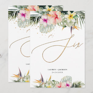 ArtsApp Tropical Paradise Imitate Gold Table Six Einladung