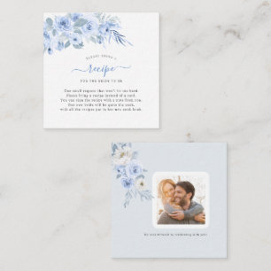 ArtsApp Watercolor Blue Rose Request Encl Mitteilungskarte