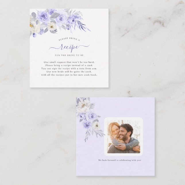 ArtsApp Watercolor Lila Rose DIY Einschließung Mitteilungskarte (Vorne/Hinten)