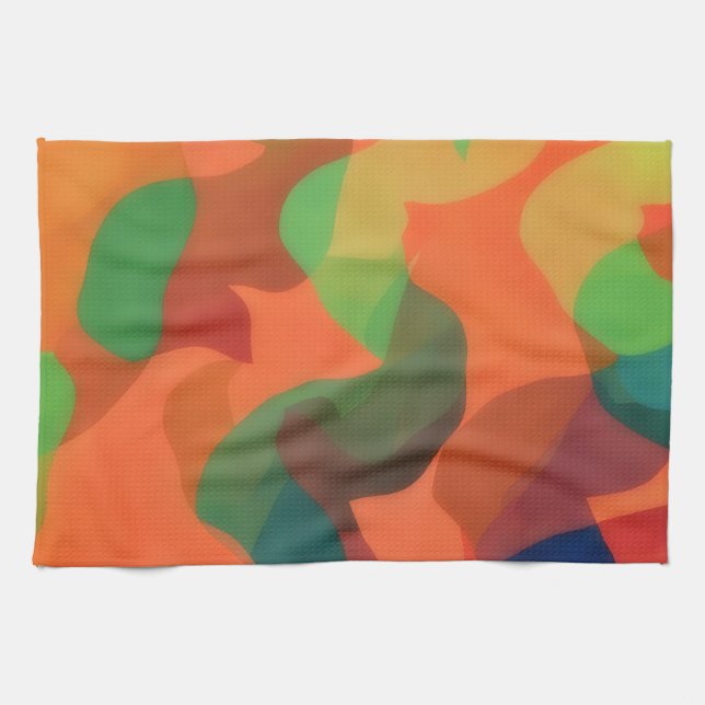 Artsy Abstract and Colorful Kitchen Towel Geschirrtuch (Horizontal)
