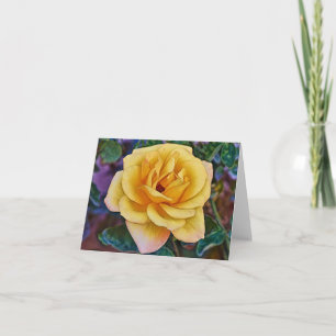 Artsy Gelbe Rose aus Gerties Garten Karte