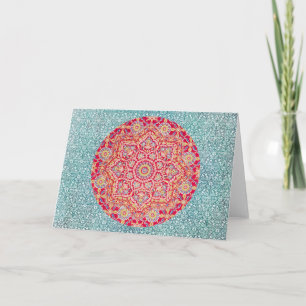 Artsy Mandala-Muster auf gemustertem Kunstnotizkar Karte