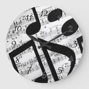 Artsy Sheet Music Große Wanduhr