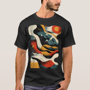 Artsy Wanderer auf abstrakter Kunst T-Shirt