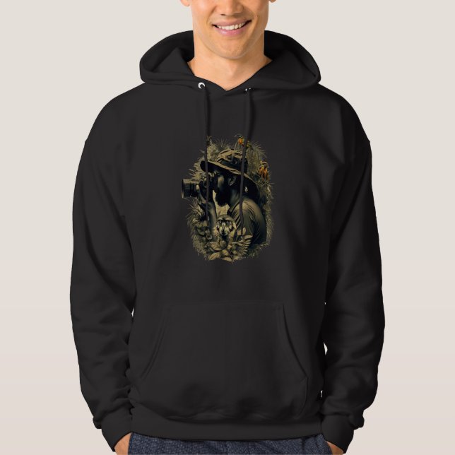 Artsy Wildlife Wildlife Photographer Camera Hoodie (Vorderseite)