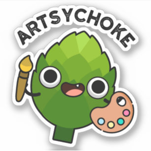 Artsychoke Funny Veggie Artichoke Pun Aufkleber