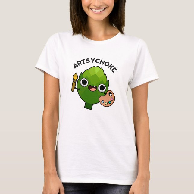 Artsychoke Funny Veggie Artichoke Pun T-Shirt (Vorderseite)