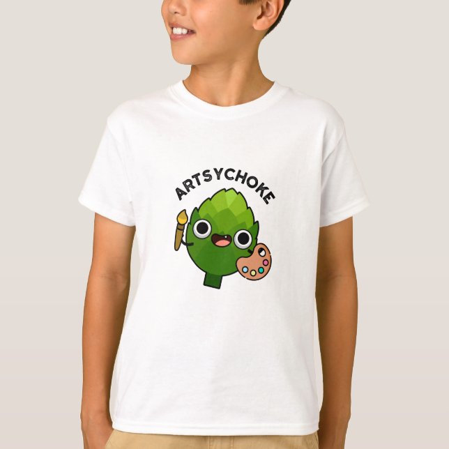 Artsychoke Funny Veggie Artichoke Pun T-Shirt (Vorderseite)