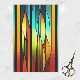Artwork aus gefestigtem Glas Seidenpapier