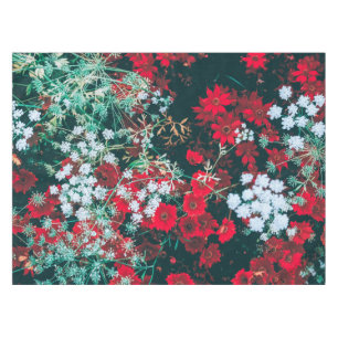 Artwork der Vintagen Roten Wildblumen  Tablettenfi Tischdecke