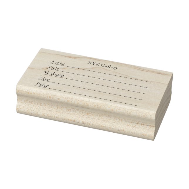 Artwork Display Label Template Gummistempel (Stempel)