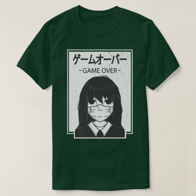 Artwork Game Over Indie Japan Otaku  T-Shirt (Design vorne)