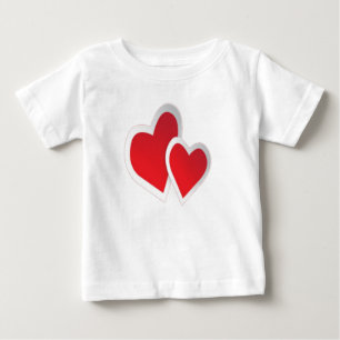 Artwork mit zwei roten Herzen Baby T-shirt