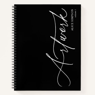 Artwork Script Calligraphy Minimalistisch Notebook Notizbuch