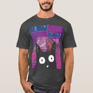 Artwork Urban Subway Kawaii Cat Japanisch City Aes T-Shirt