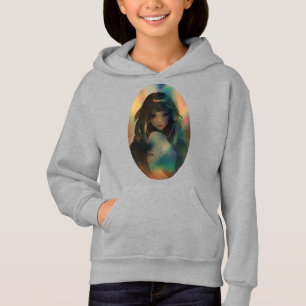 Artwork von Anime Girl umgeben von Rainbow Light Hoodie