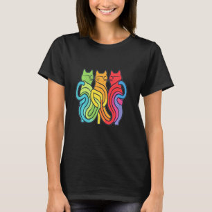 Arty Regenbogen-Puzzle Regenbogen-Katze Rave T-Shirt