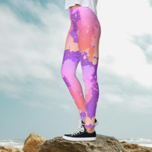 Arty Trendy Chic Mädchen-Puppe Farbkleckse Rosa Leggings