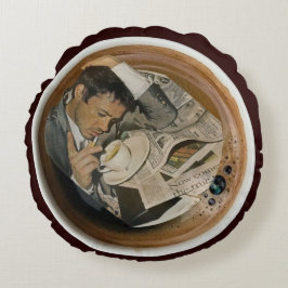 Arty Valentine Gift Collection- Decadent Noir Rundes Kissen