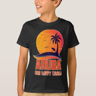Aru Eine glückliche Insel Schöner Sonnenuntergangs T-Shirt