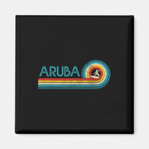 Aru Surf Vintage Strand Surfer Surfen Geschenk Magnet
