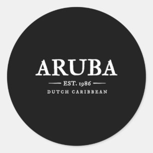 Aru Vintage-Brief Retro-Wurffackel Urlaubs-Souveni Runder Aufkleber
