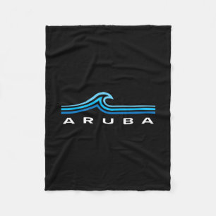 Aru Waves Vintage Herren Damen Mädchen Jungen Reis Fleecedecke