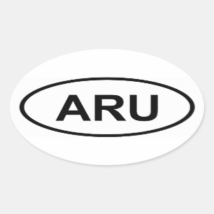Aruba "ARU" Ovaler Aufkleber