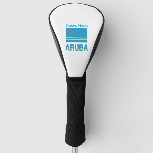 Aruba Aruban Flag Blue Personalisierung Golf Headcover (Vorderseite)
