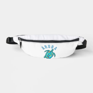 Aruba Beach Sea Schildkröte Illustration Bauchtasche