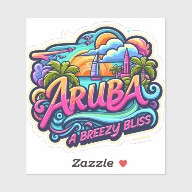 Aruba Brise Aufkleber (Blatt)