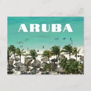 Aruba Caribbean Island Beach Scene Postkarte