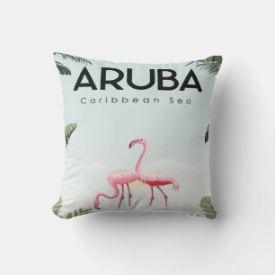 Aruba Caribbean Sea Flamingo   Funny Flaming Kissen
