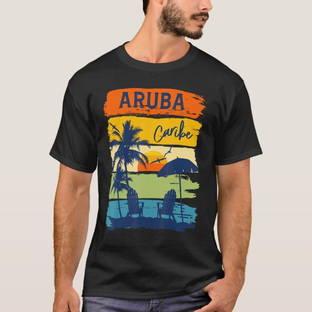 Aruba Caribe 2022 Familie Paare T-Shirt (Vorderseite)
