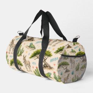 Aruba Divi-Baum, Esel, Iguane, Kaktus Duffle Bag