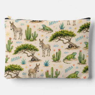 Aruba Divi-Baum, Esel, Leguan, Kaktus Zubehörtasche