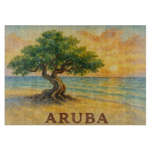 Aruba Eagle Beach Divi Baum Goldene Stunde Schneidebrett