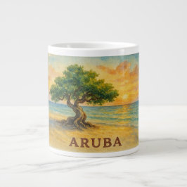 Aruba Eagle Beach Divi Tree Golden Hour Jumbo-Tasse
