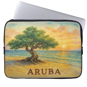 Aruba Eagle Beach Divi Tree Golden Hour Laptopschutzhülle
