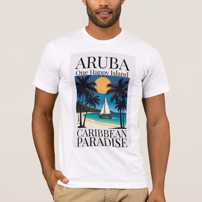 Aruba Eine Glückliche Insel T-Shirt (Vorderseite)