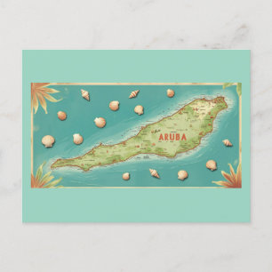 Aruba eine schöne Insel Postkarte