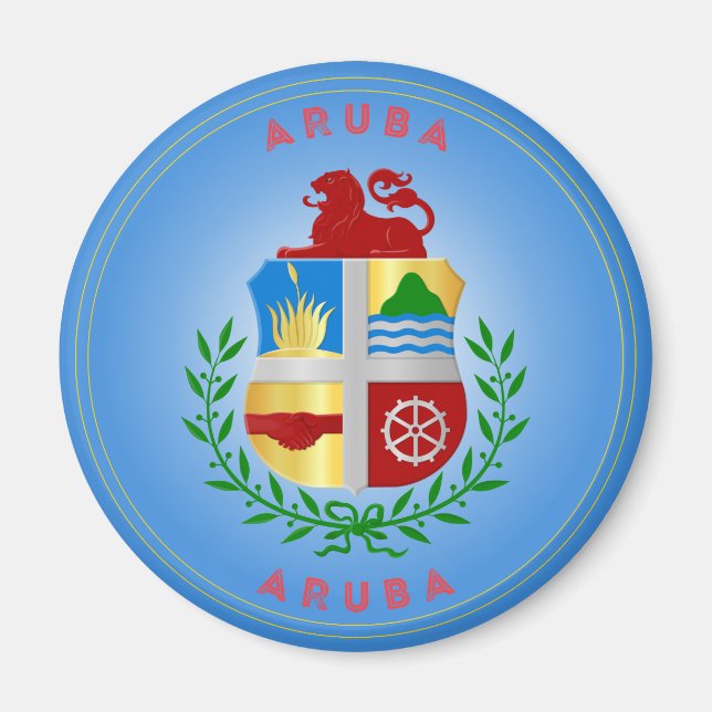 Aruba-Erbe-Emblem Magnet (Vorne)