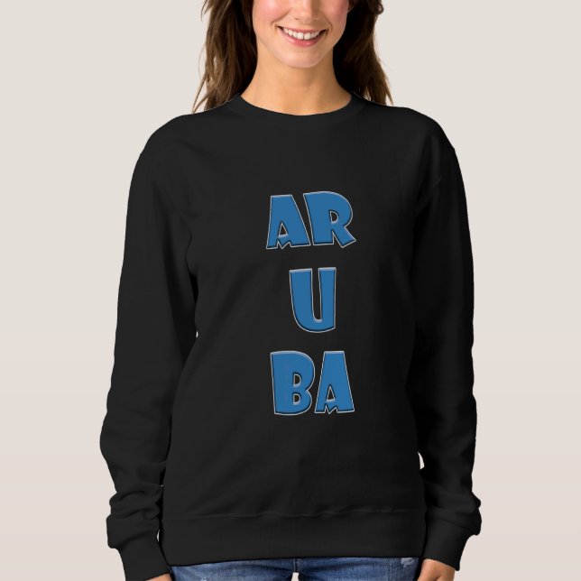 Aruba Farbige Worte Sweatshirt (Vorderseite)