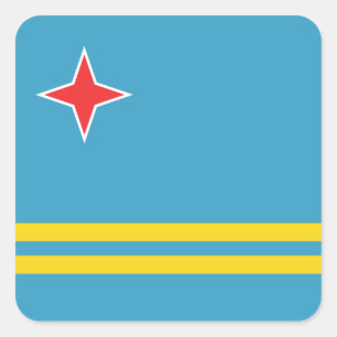 Aruba-Flag-Aufkleber Quadratischer Aufkleber