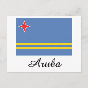 Aruba Flag Design Postkarte