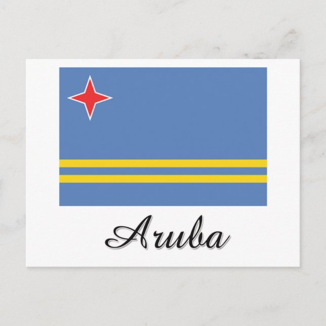 Aruba Flag Design Postkarte (Vorderseite)