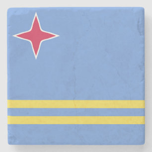 Aruba-Flag-Emblem Steinuntersetzer