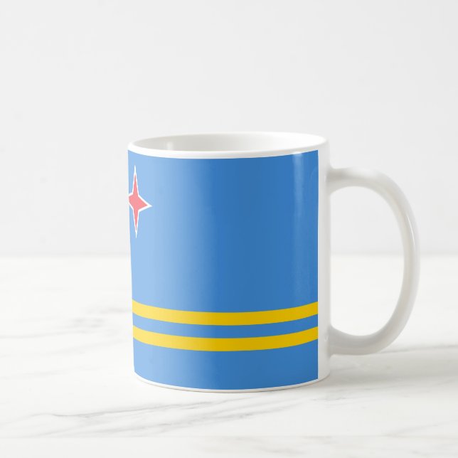 Aruba Flag Keramik Tasse (Rechts)