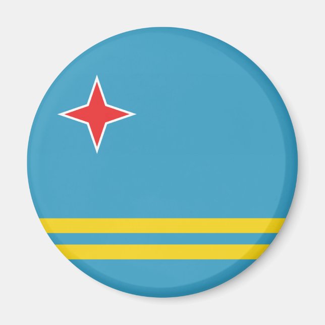 Aruba Flag Magnet (Vorne)